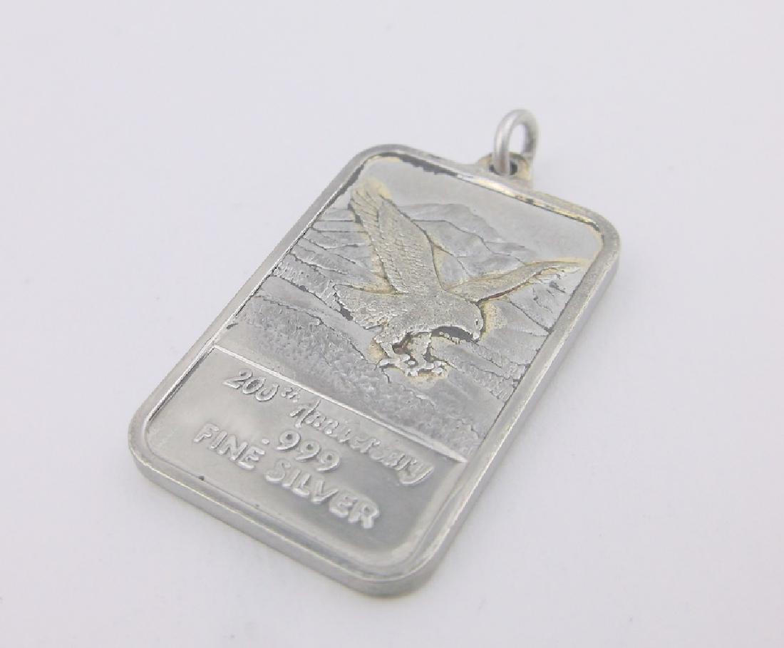Stunning .999 Fine Silver Eagle Pendant Thick (1 of 3)