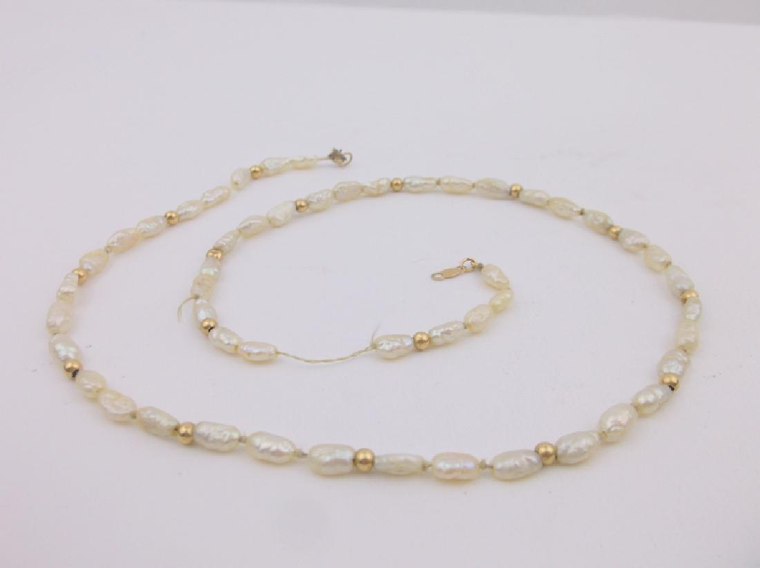 Antique 14kt Gold Pearl Necklace (1 of 2)
