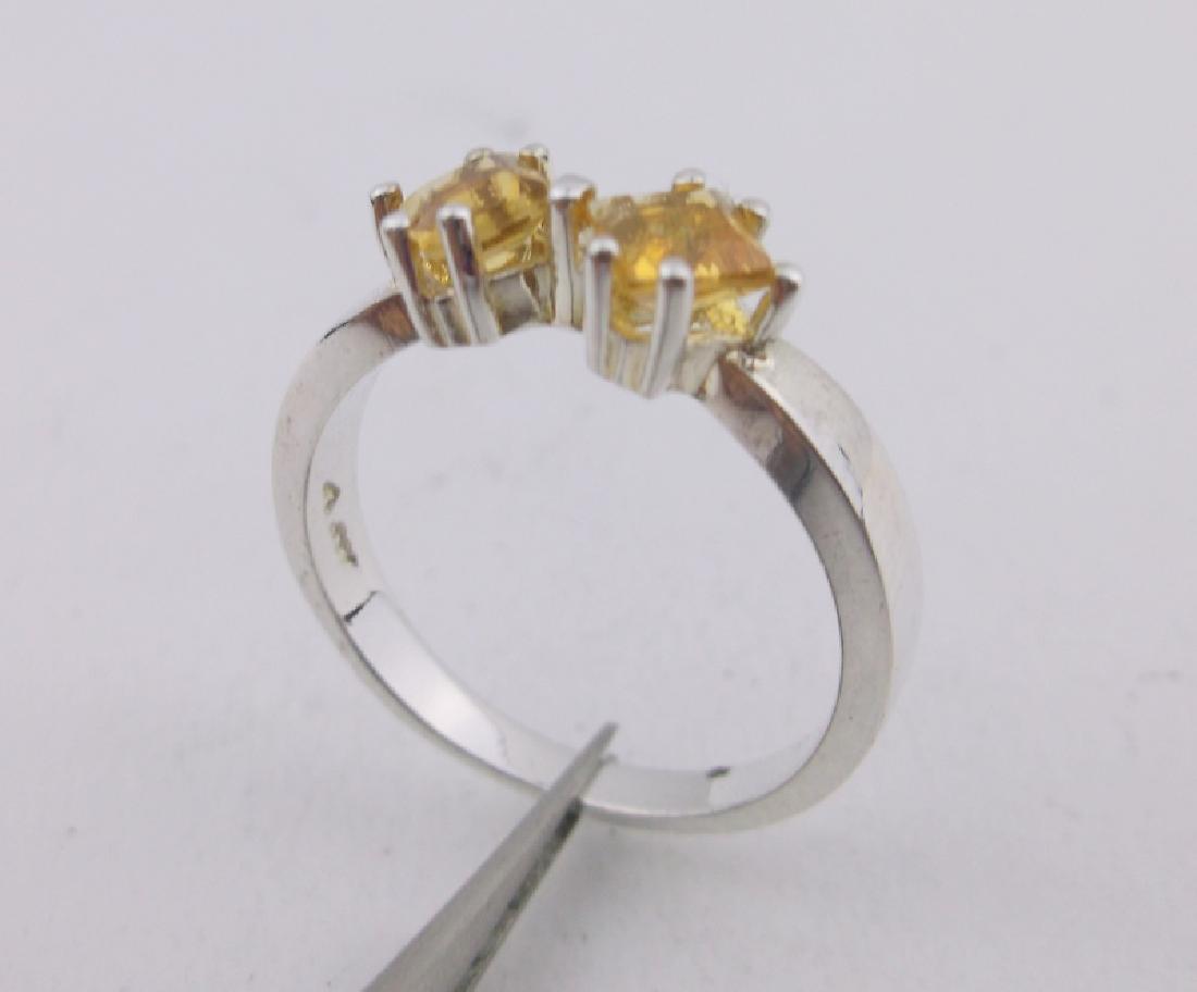 Stunning Sterling Silver Citrine Ring 6.5 (1 of 2)