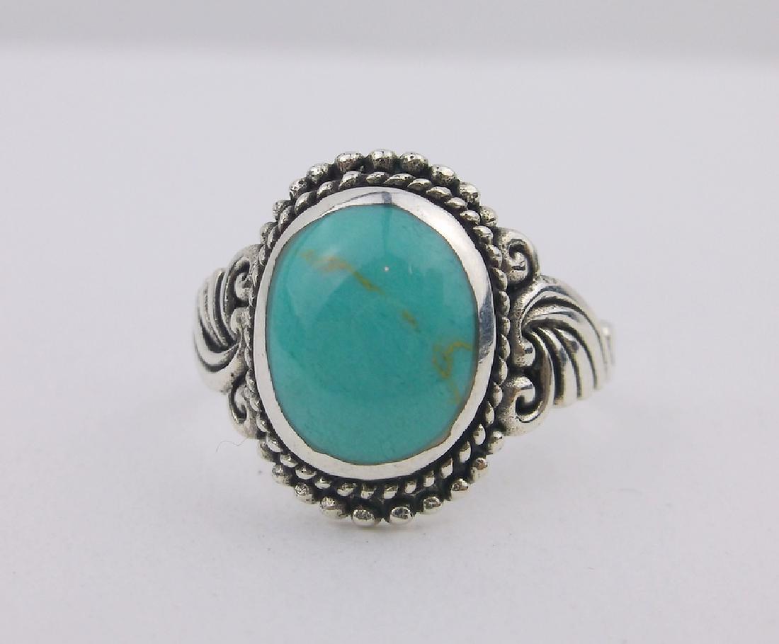 Stunning Sterling Silver Turquoise Ring 7 (1 of 2)