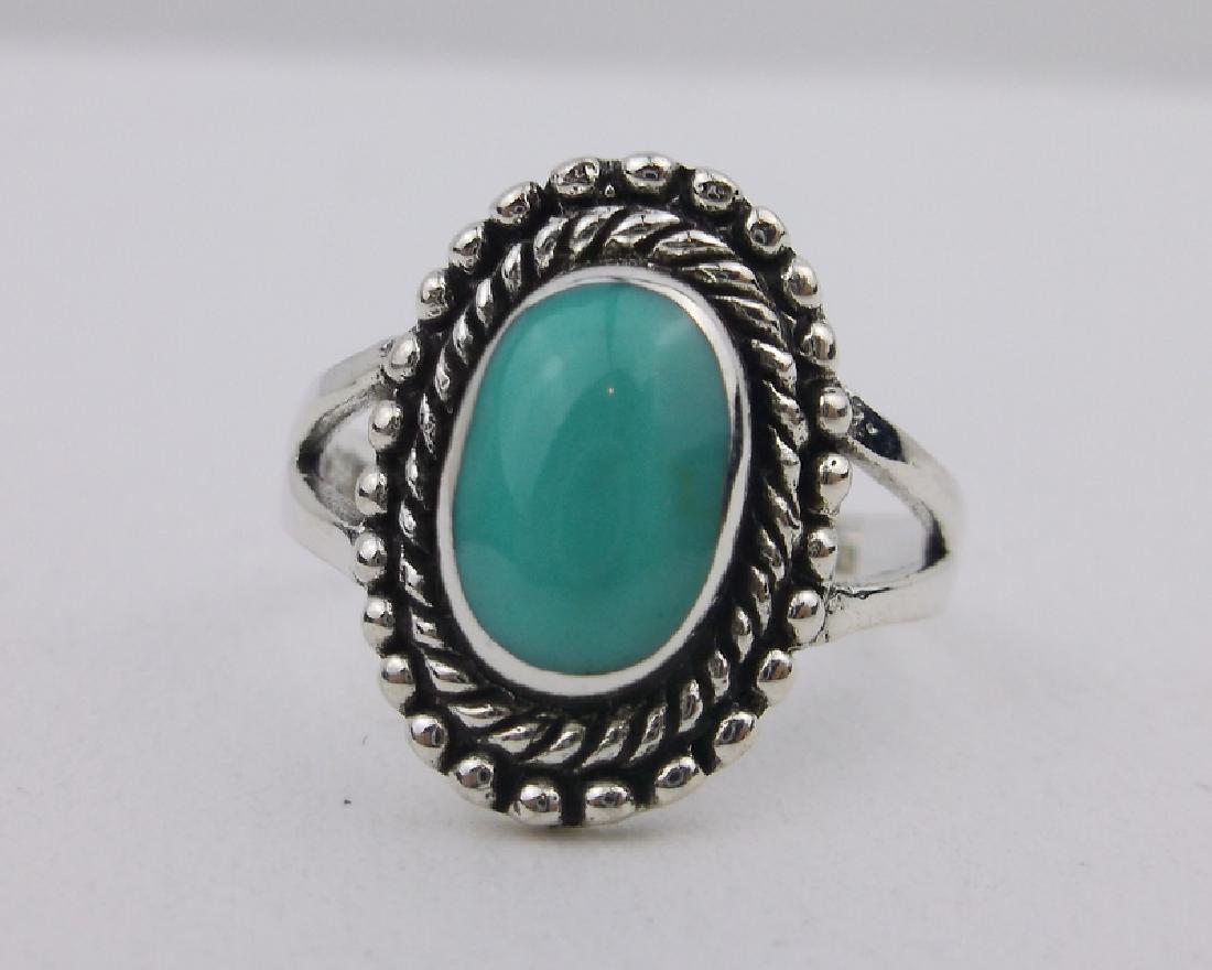 Stunning Sterling Silver Turquoise Ring 7 (1 of 2)