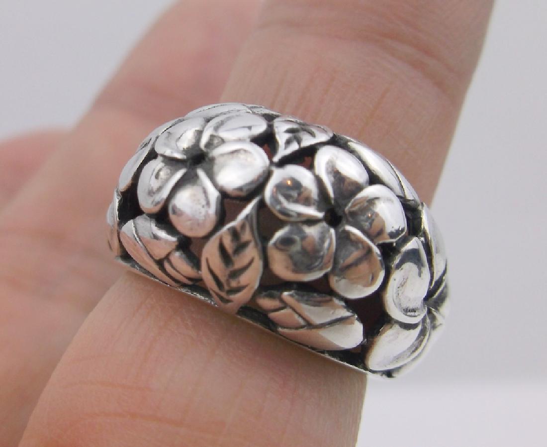 Stunning Sterling Silver Plumeria Ring 6 (1 of 2)