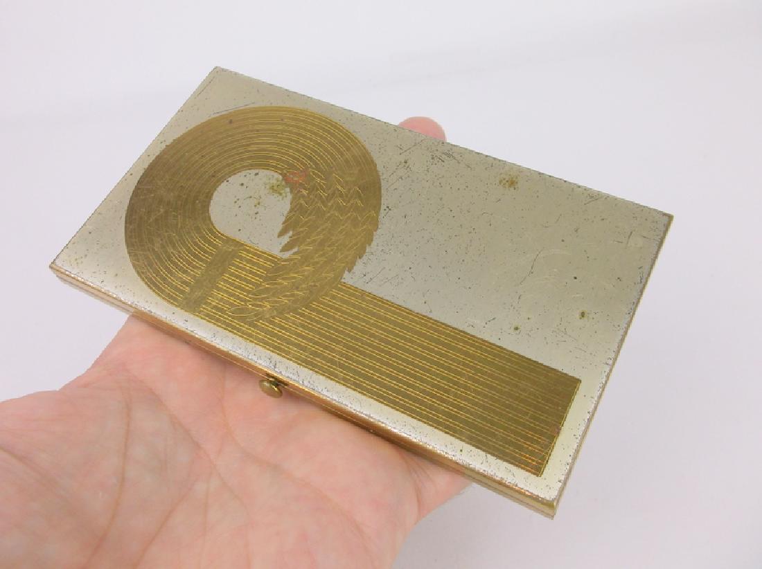 Large Antique Art Deco Cigarette Case: antique art deco era