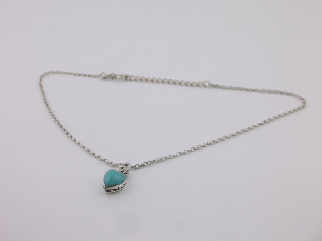 Stunning Sterling Silver Turquoise Anklet: excellent condition