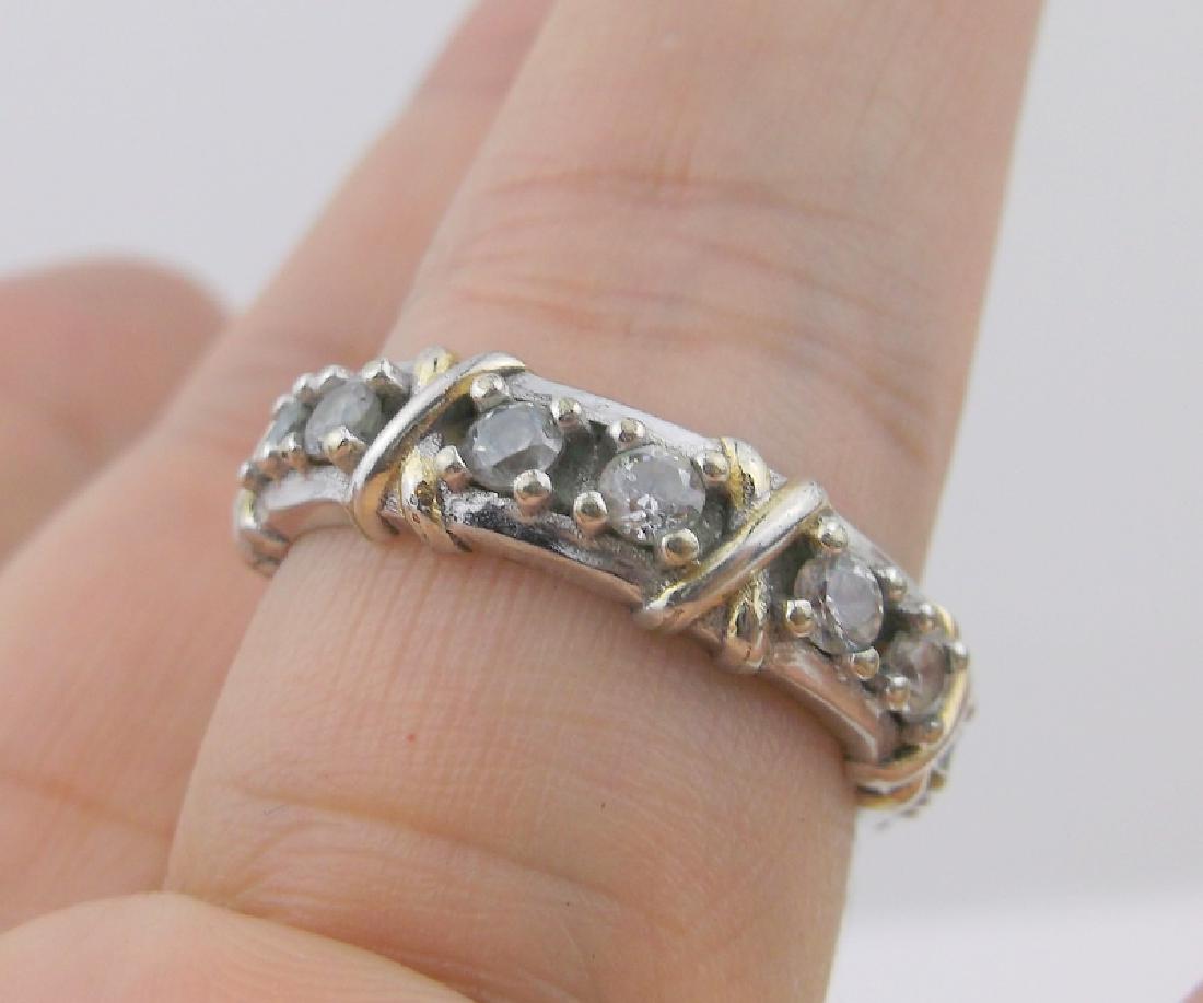 Stunning Sterling Silver Wedding Band Ring 10: excellent condition
