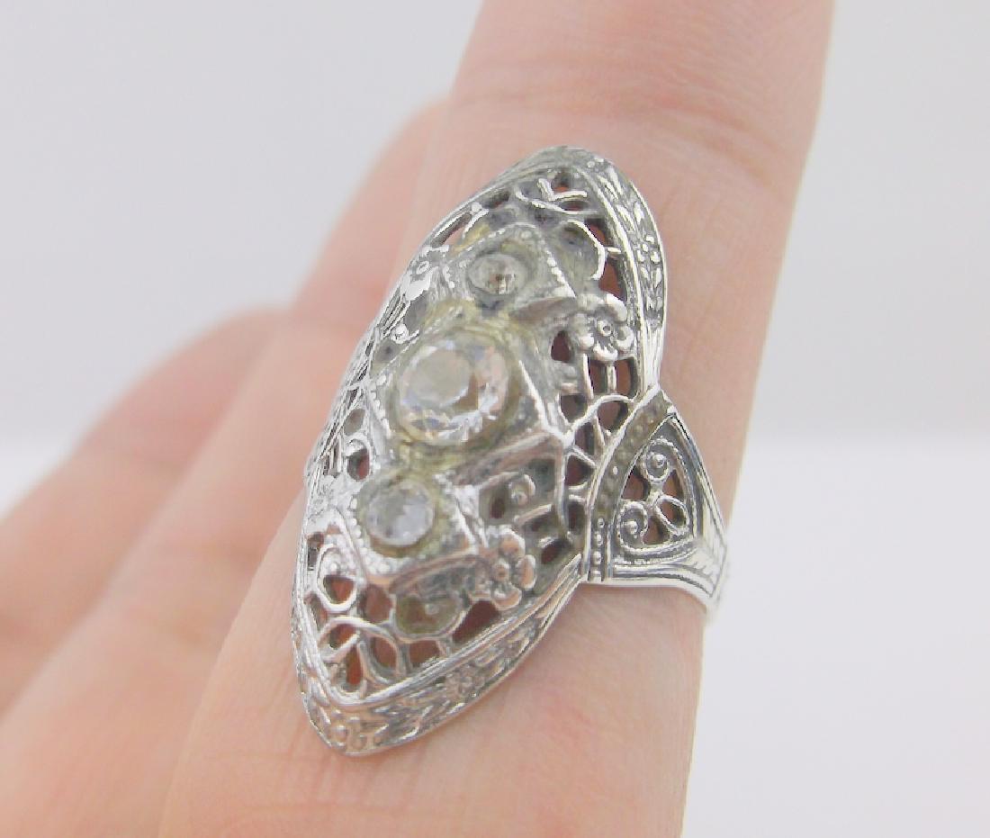 Antique Art Nouveau Sterling Silver Ring 6.5 (1 of 2)