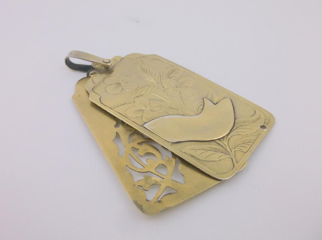 Large Victorian Sterling Silver Play Card (1 of 4)