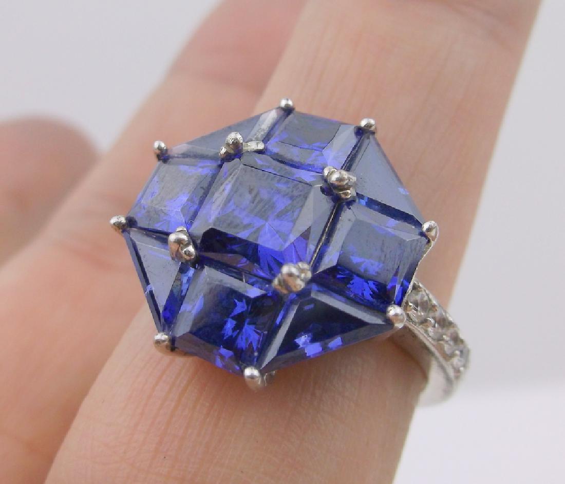 Stunning Jean Dousset Sterling Purple Stone Ring 10 (1 of 3)