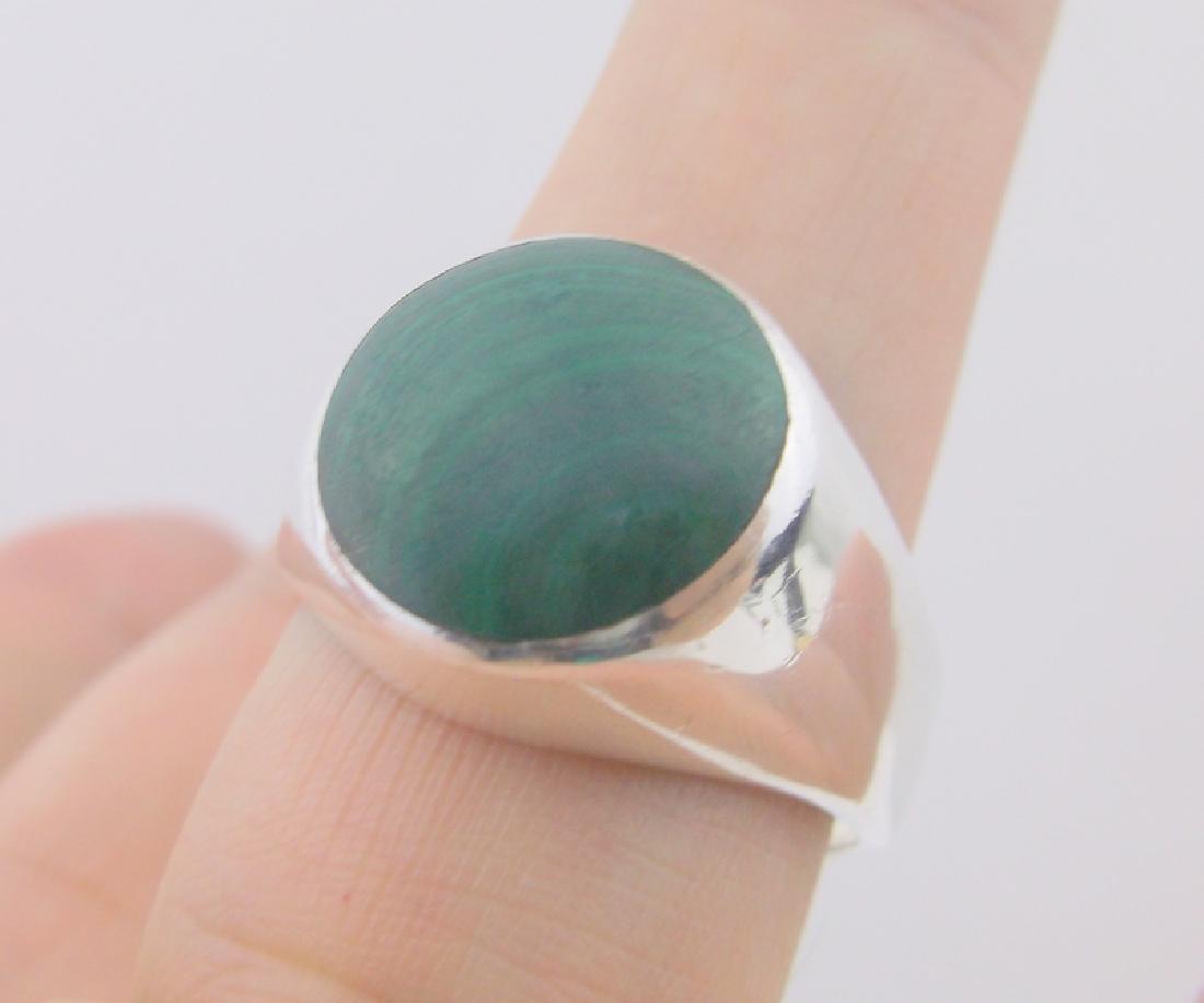 Huge Taxco Sterling Malachite Ring 13 Stunning (1 of 3)