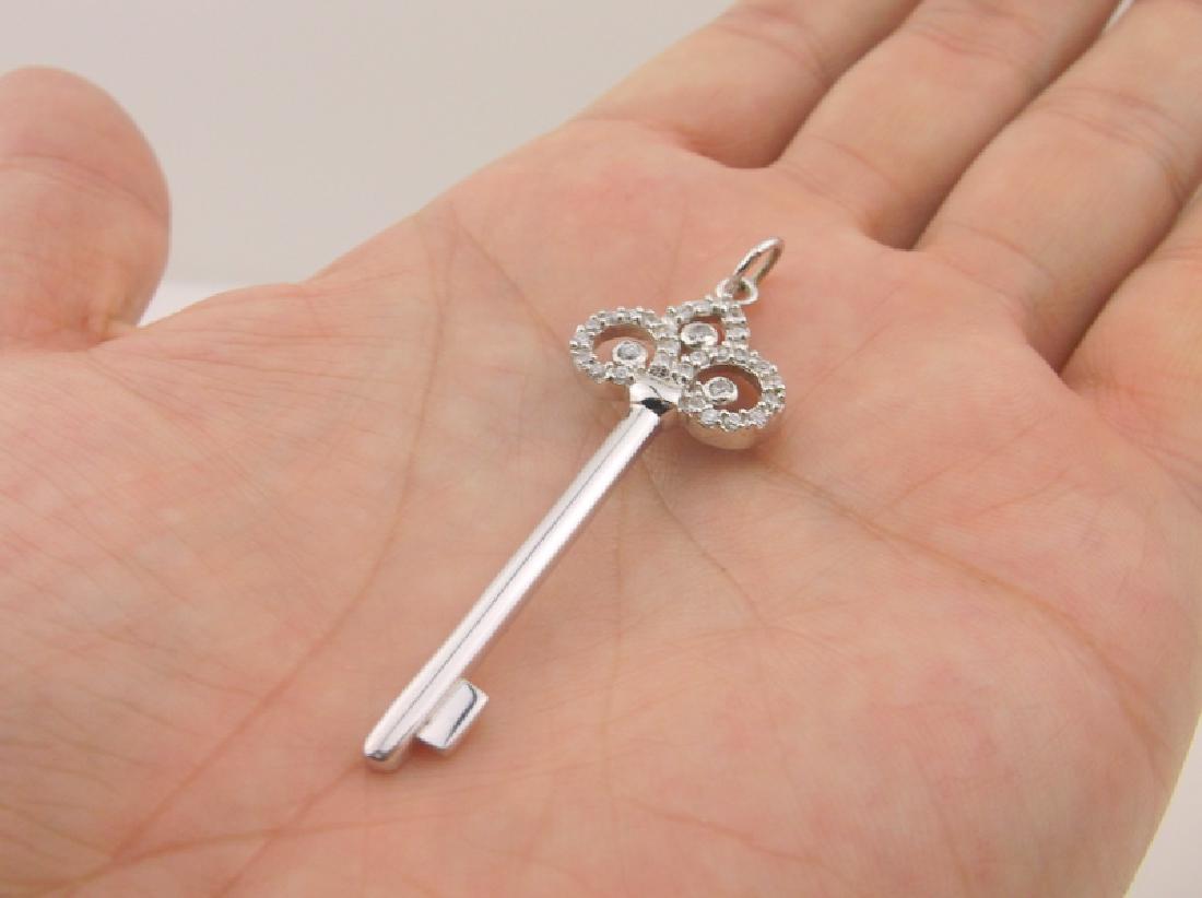 Stunning Large Sterling Silver Key Pendant (1 of 2)