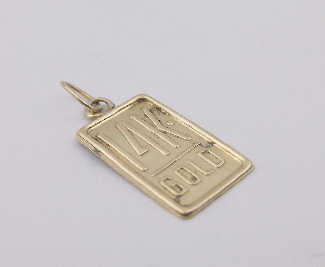 Gorgeous 14kt Gold Bar Pendant (1 of 1)