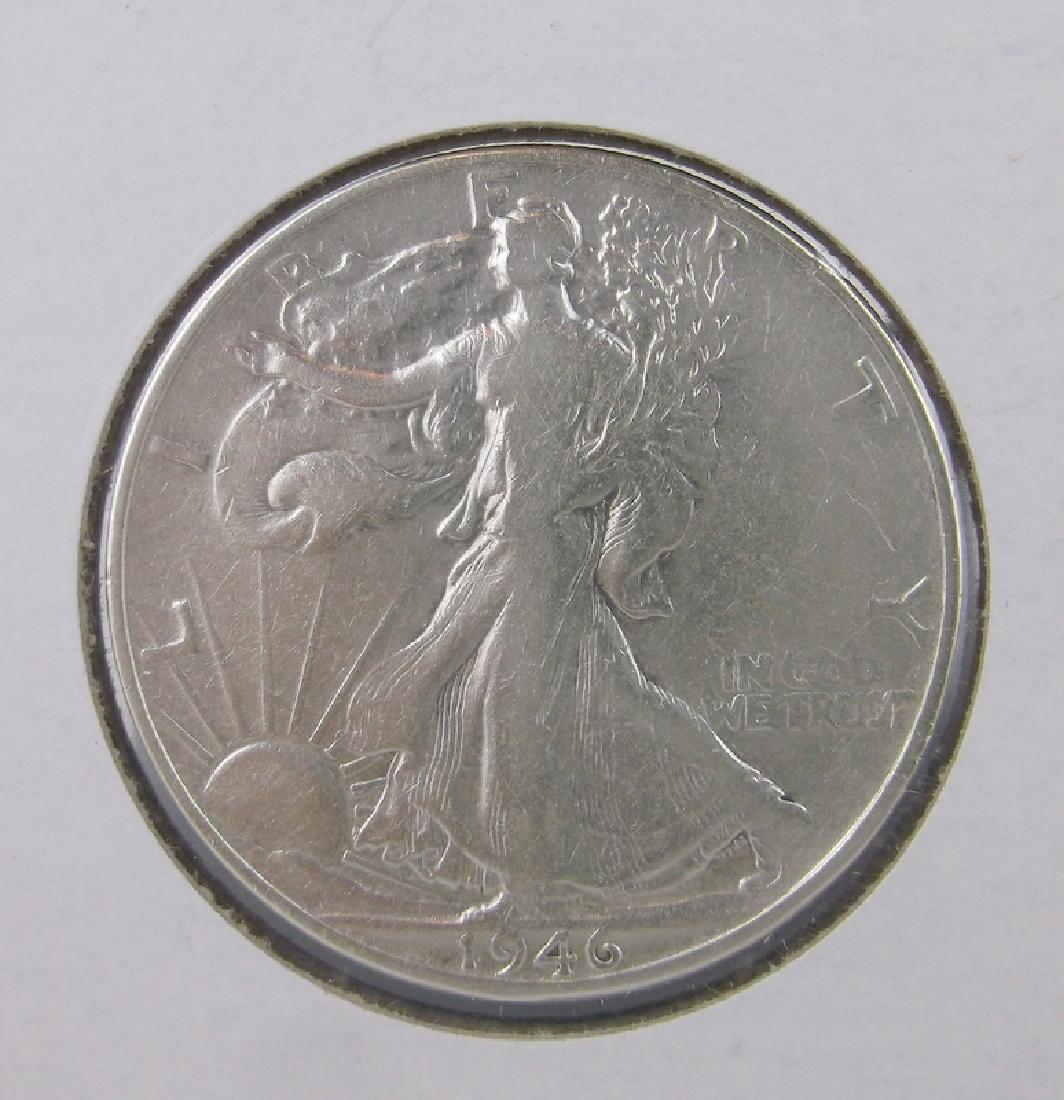 1946 US Silver Walking Liberty Half Dollar (1 of 2)
