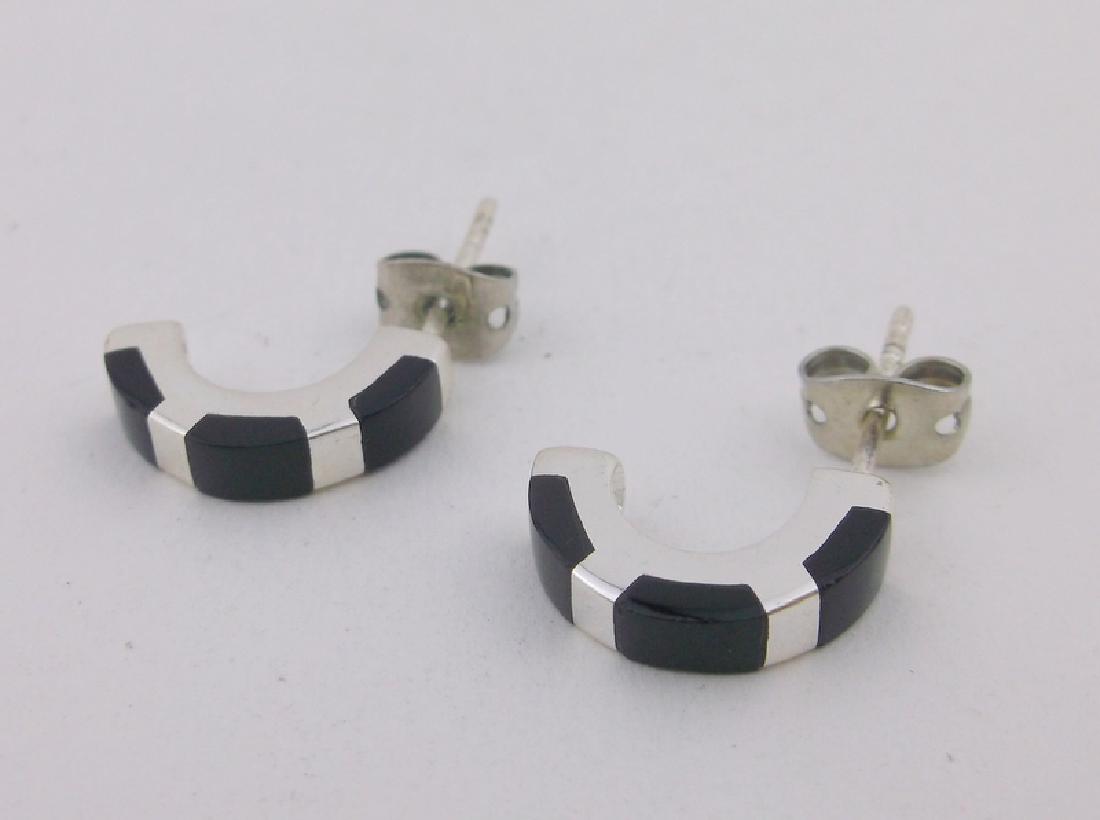 Stunning Sterling Silver Onyx Drop Earrings (1 of 1)