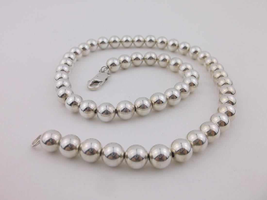 Stunning Heavy Sterling Silver Ball Chain Necklace 18" (1 of 2)
