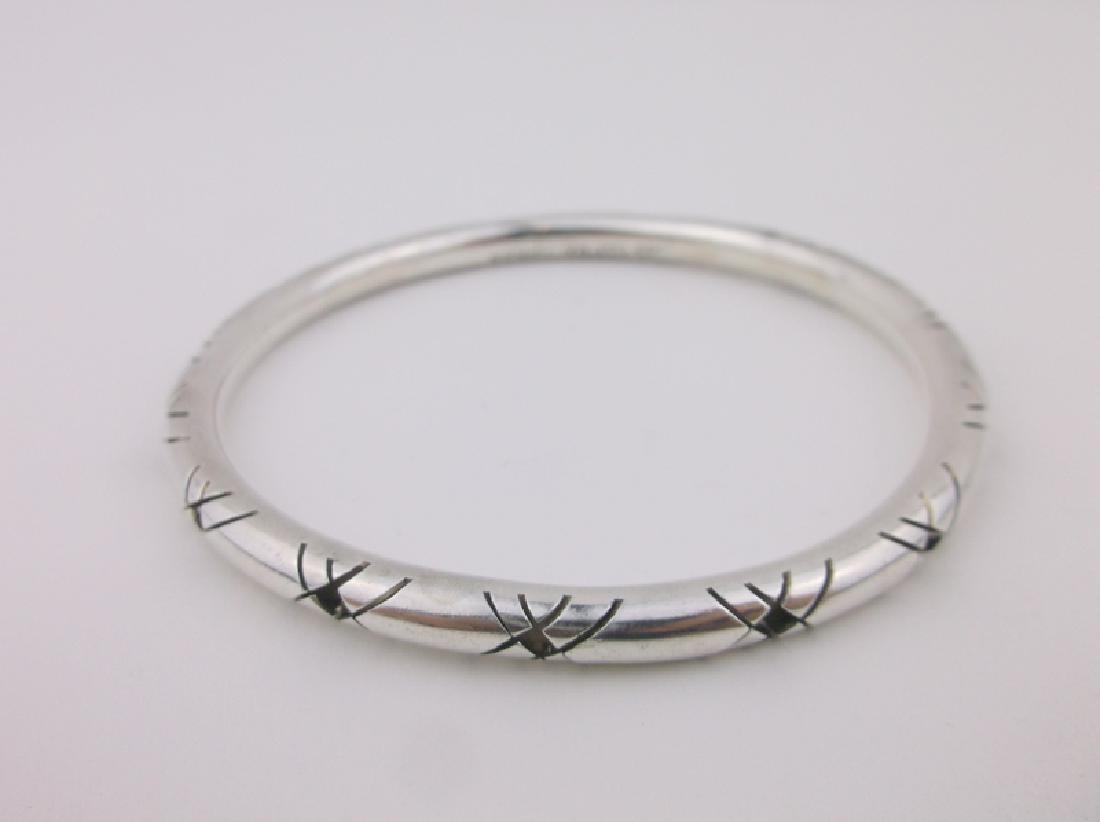 Gorgeous Taxco Sterling Silver Bangle Bracelet TH-159 (1 of 3)