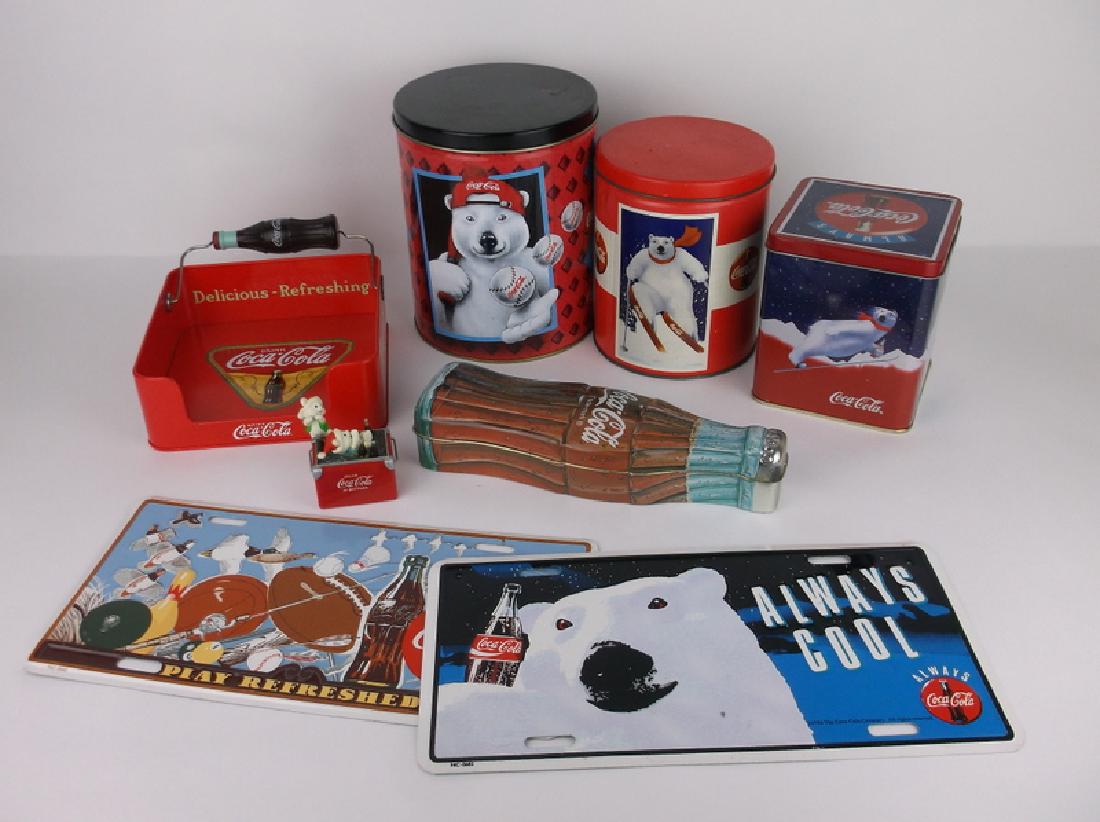 Vintage Lot of Coca Cola Tins Napkin Tray Etc (1 of 4)