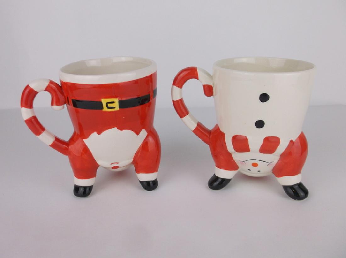 2 New Christmas Mugs Santa Claus & Snowman (1 of 2)