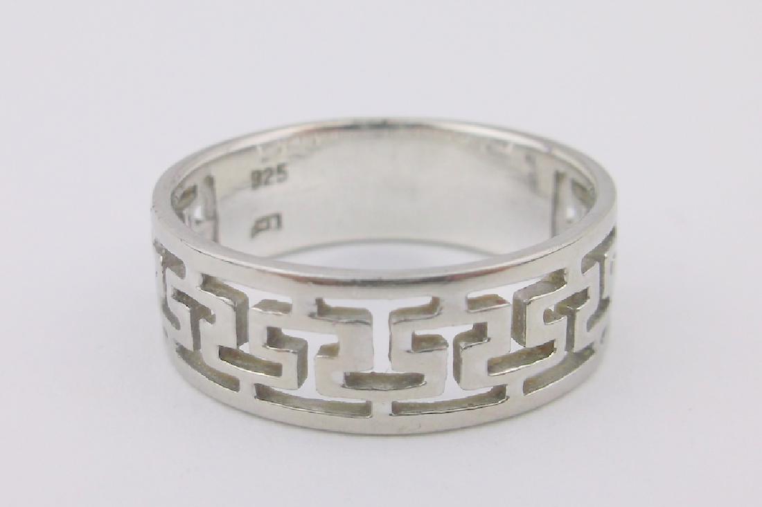 Gorgeous Sterling Silver Roman Lattice Ring 8.5 (1 of 1)