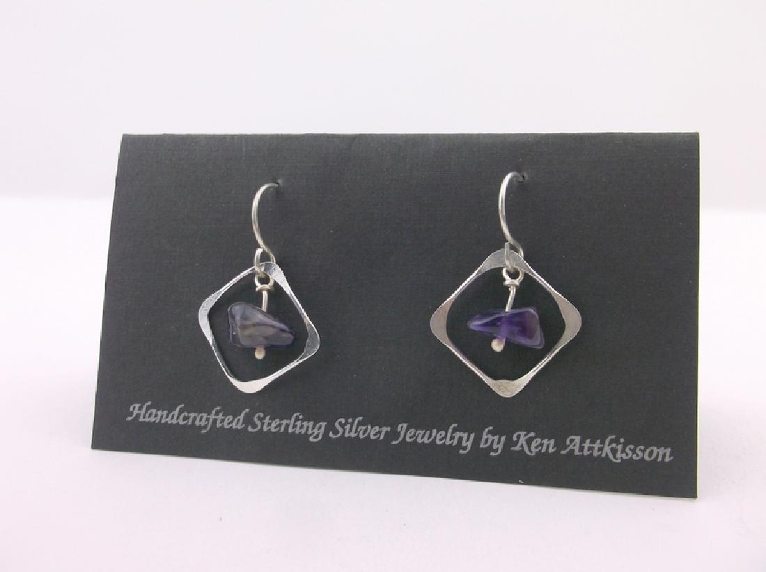 Ken Atkinson Sterling Amethyst Earrings Stunning (1 of 2)