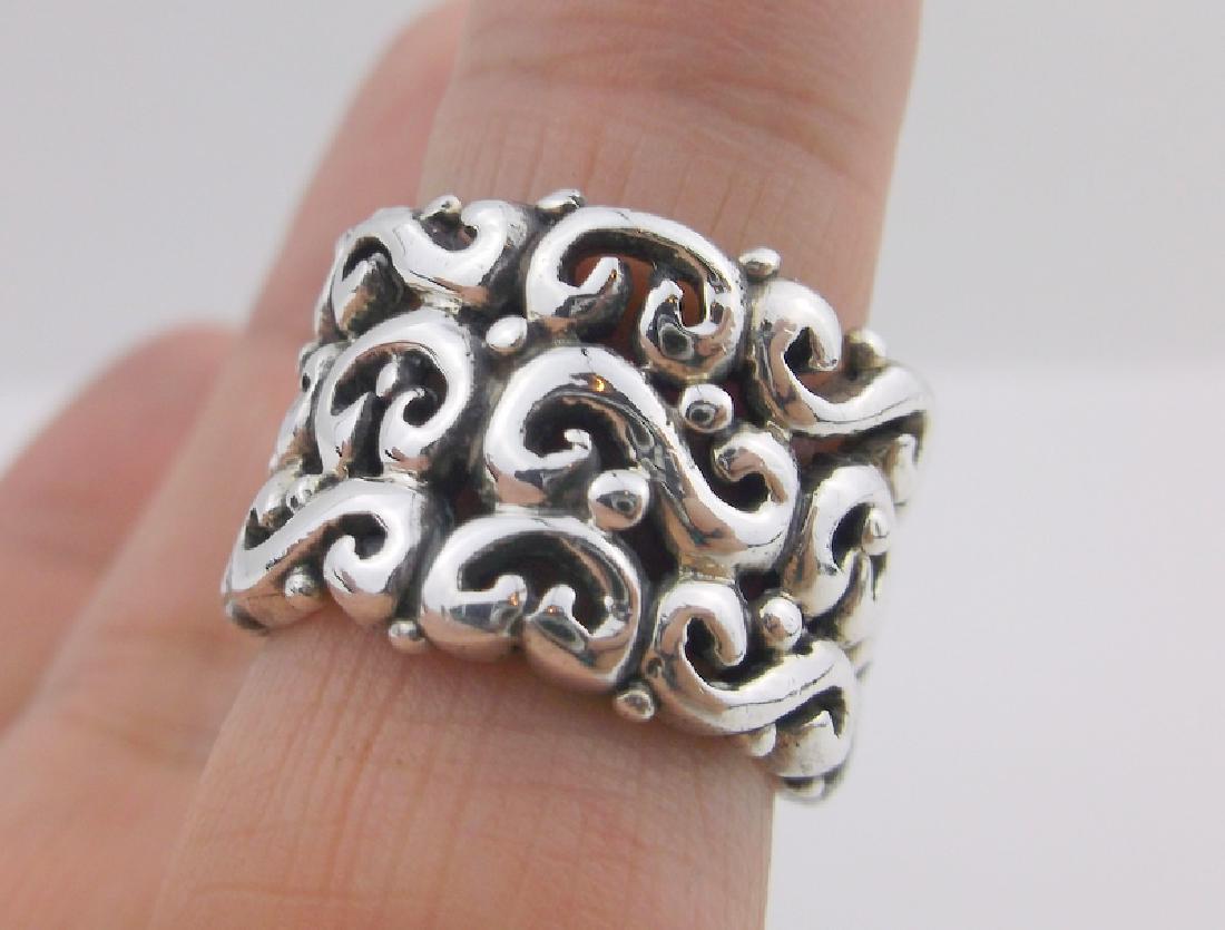 Stunning Heavy Sterling Silver Ring 6.5 Ornate (1 of 2)