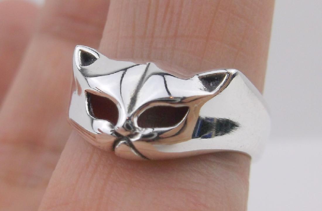 Stunning Sterling Silver Cat Face Ring 7 (1 of 2)
