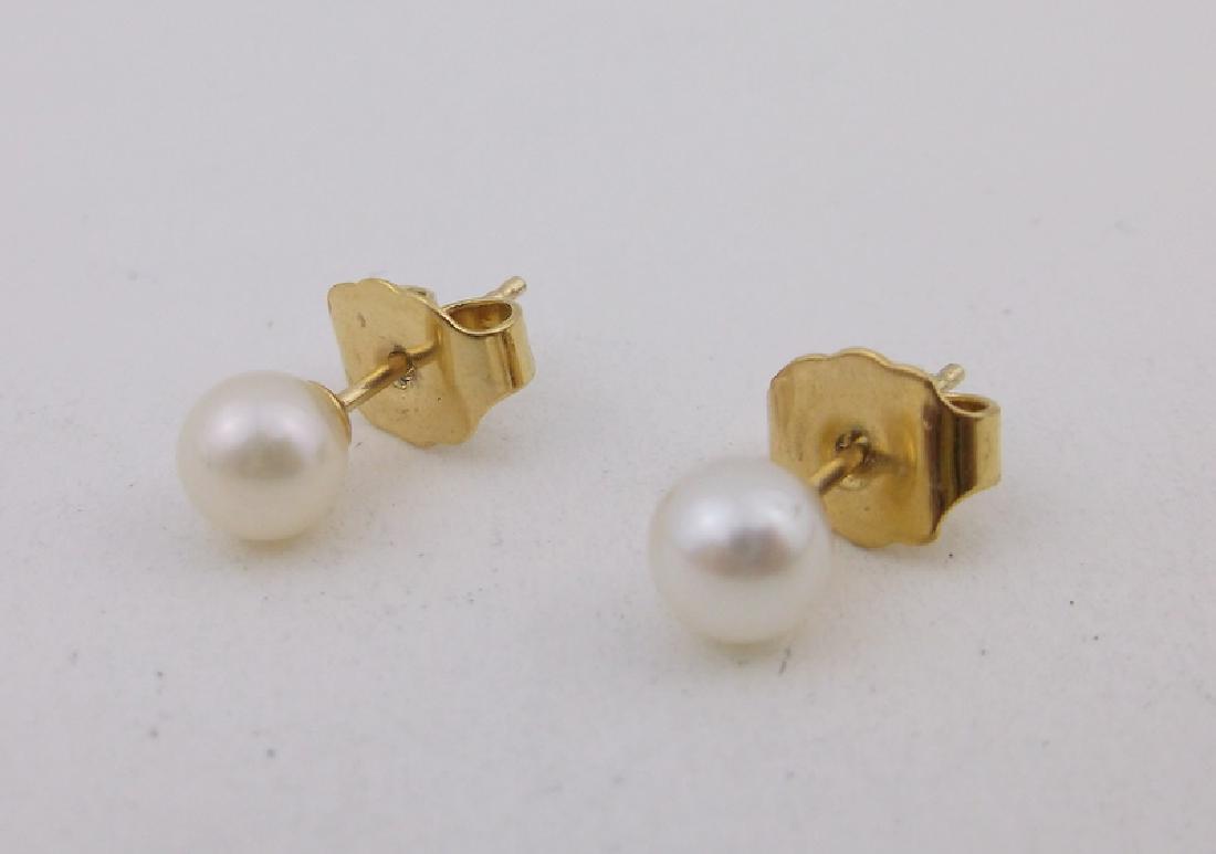 Stunning 14kt Gold Natural Pearl Earrings Stud (1 of 1)