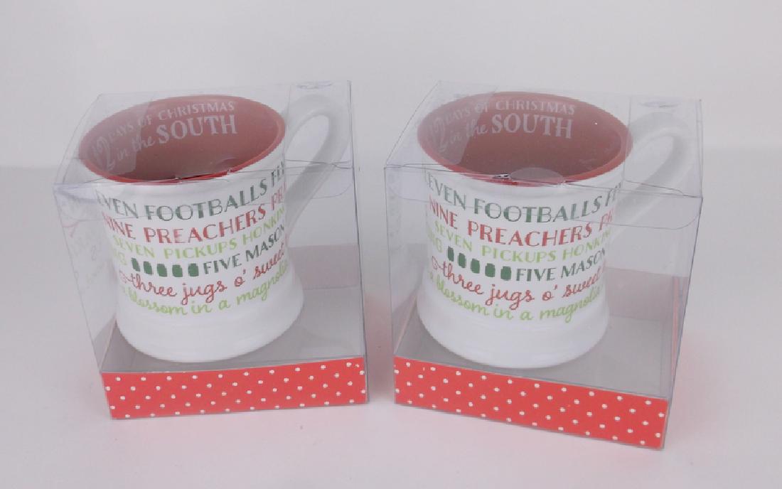2 New 12 Days of Christmas Coffee Mugs: southern 12 days of Christmas, new in box