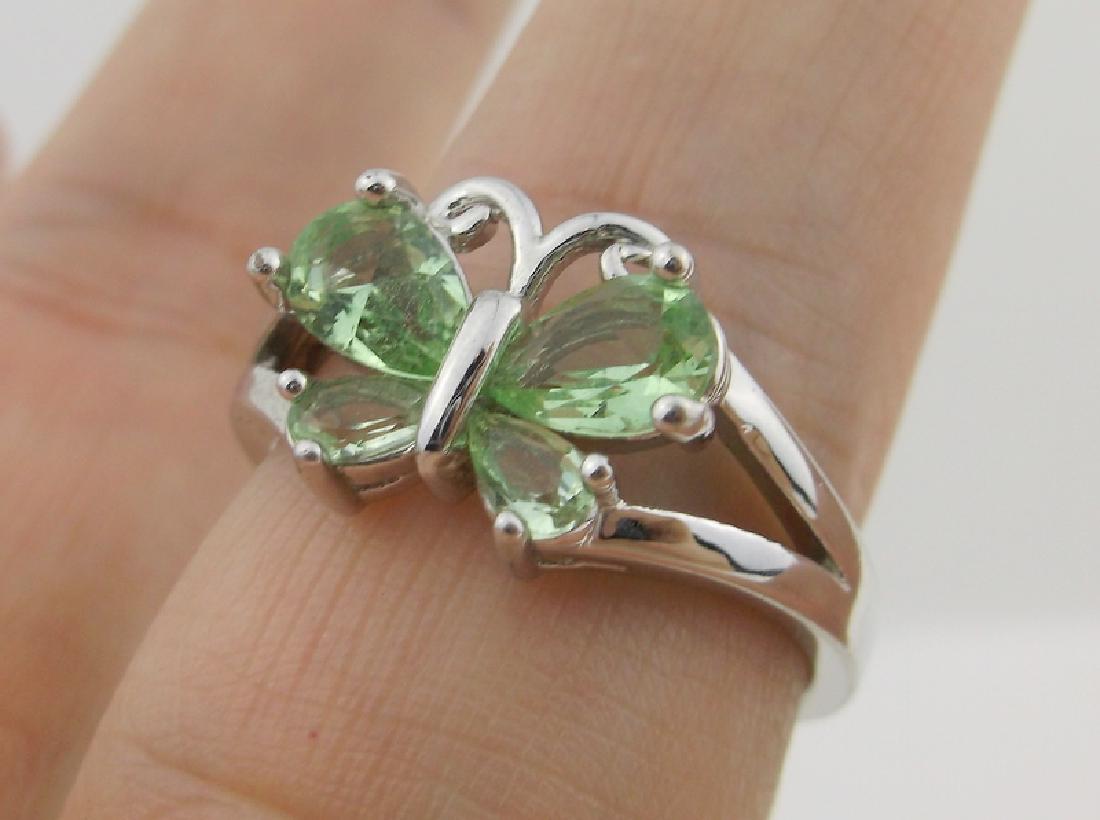 Stunning Sterling Silver Peridot Butterfly Ring 10 (1 of 2)