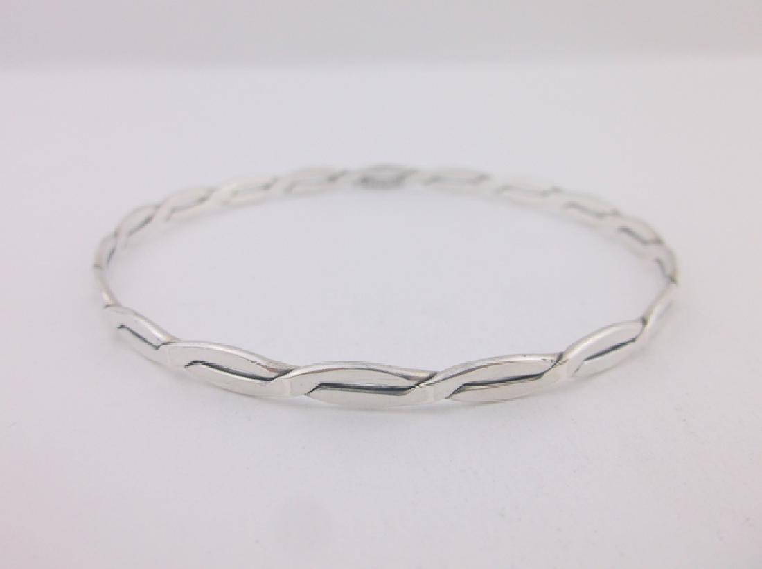 Stunning Antique Sterling Silver Bangle Bracelet (1 of 2)