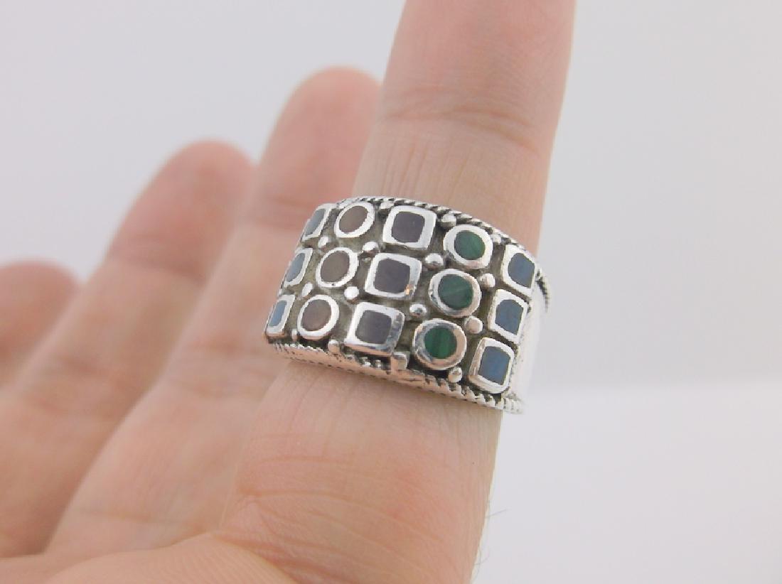 Gorgeous Sterling Turquoise Malachite Ring 6 (1 of 2)