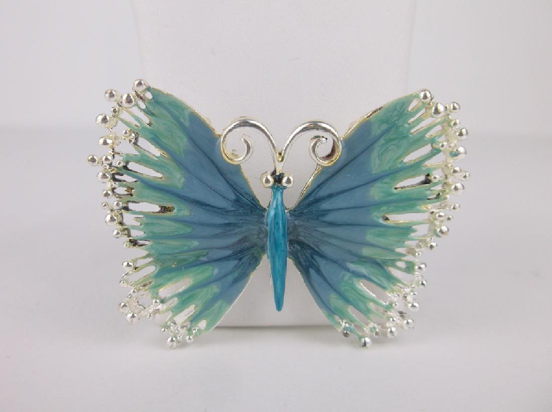 Stunning Enameled Butterfly Brooch Pendant (1 of 1)