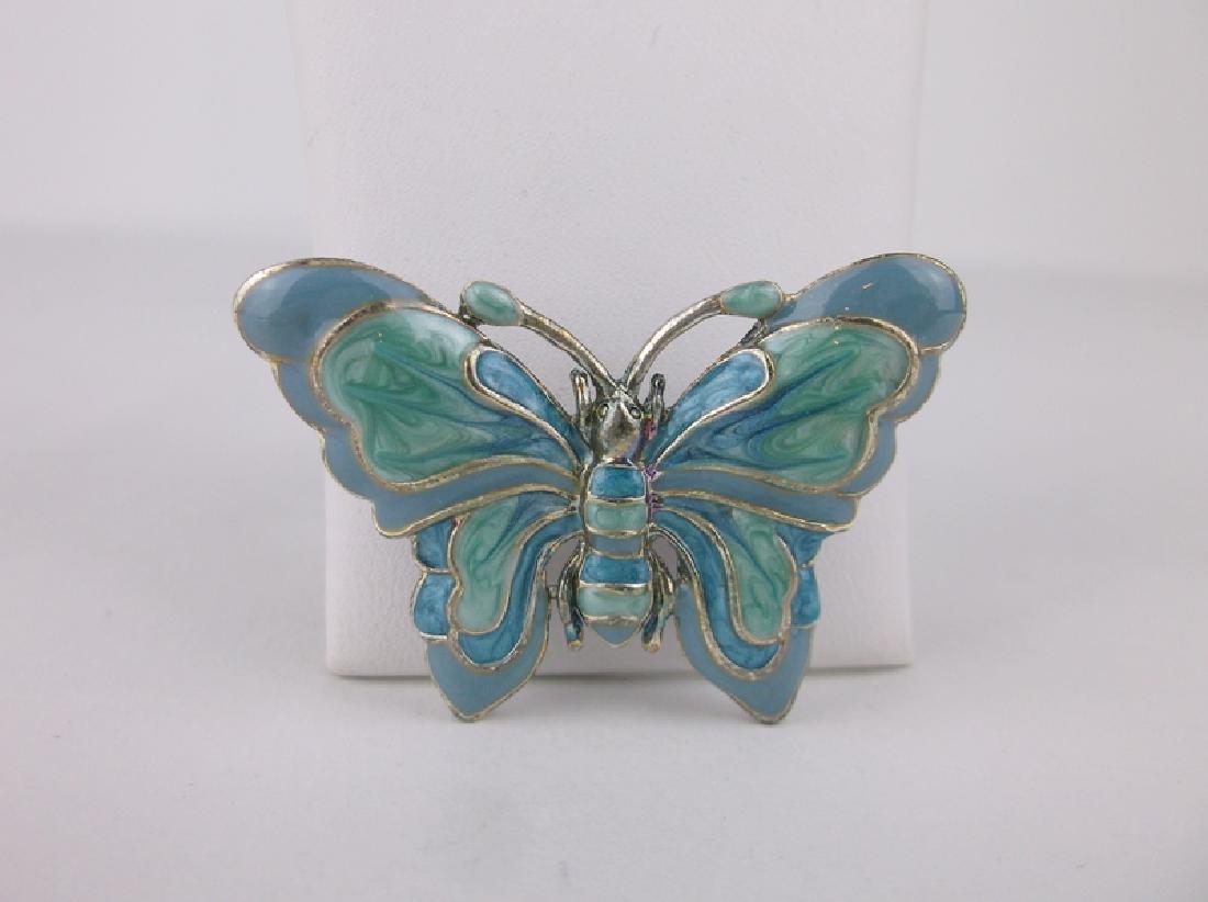 Stunning Enameled Butterfly Brooch Pendant (1 of 1)