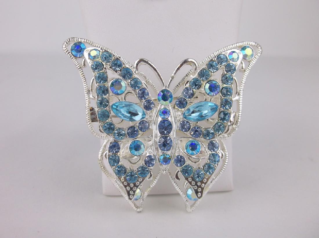 Stunning Large Rhinestone Butterfly Brooch Pendant (1 of 1)