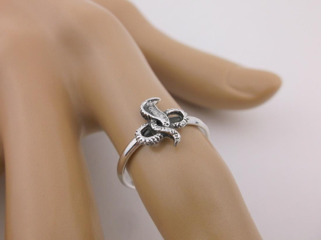 Stunning Sterling Silver Cobra Snake Ring 7 (1 of 1)
