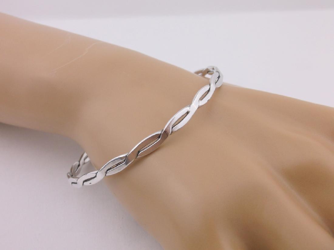 Gorgeous Antique Sterling Silver Bangle Bracelet (1 of 3)