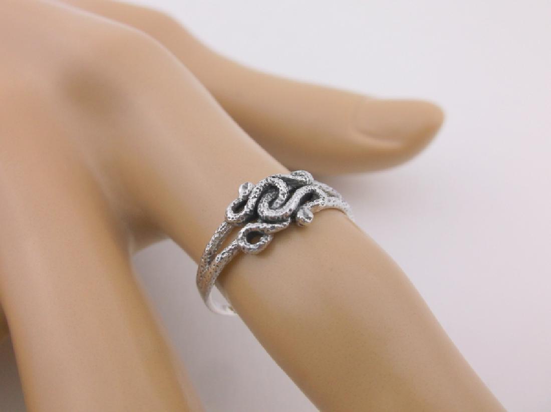 Stunning Sterling Silver Snake Nest Ring 7 (1 of 2)