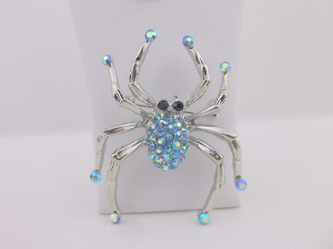Stunning Large Rhinestone Spider Brooch (1 of 1)