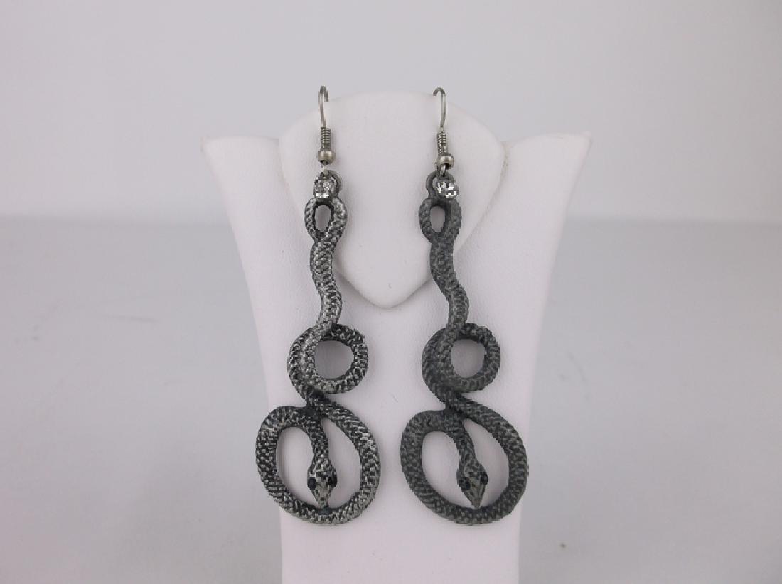 Stunning Long Snake Earrings Coiled (1 of 1)