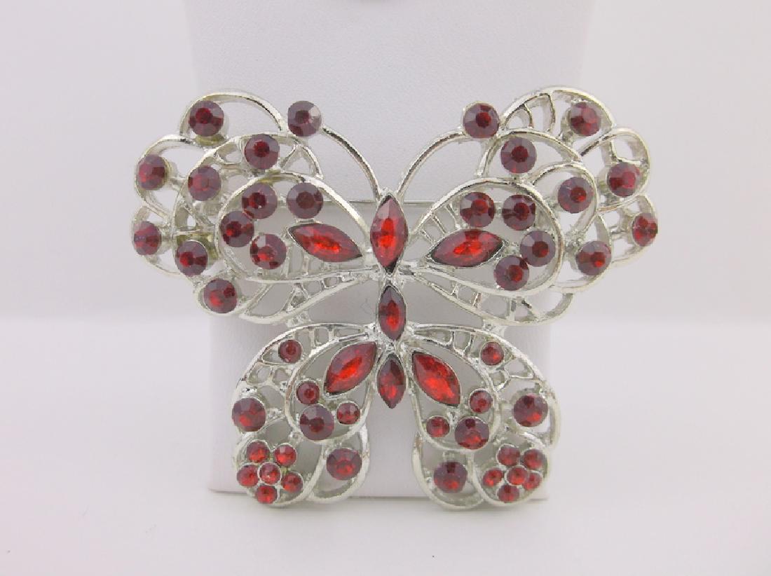 Stunning large Rhinestone Butterfly Brooch (1 of 1)