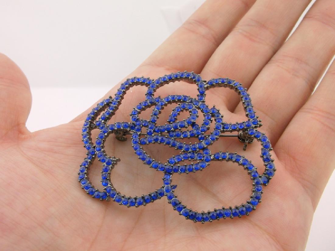 Stunning Large Rhinestone Rose Brooch (1 of 1)