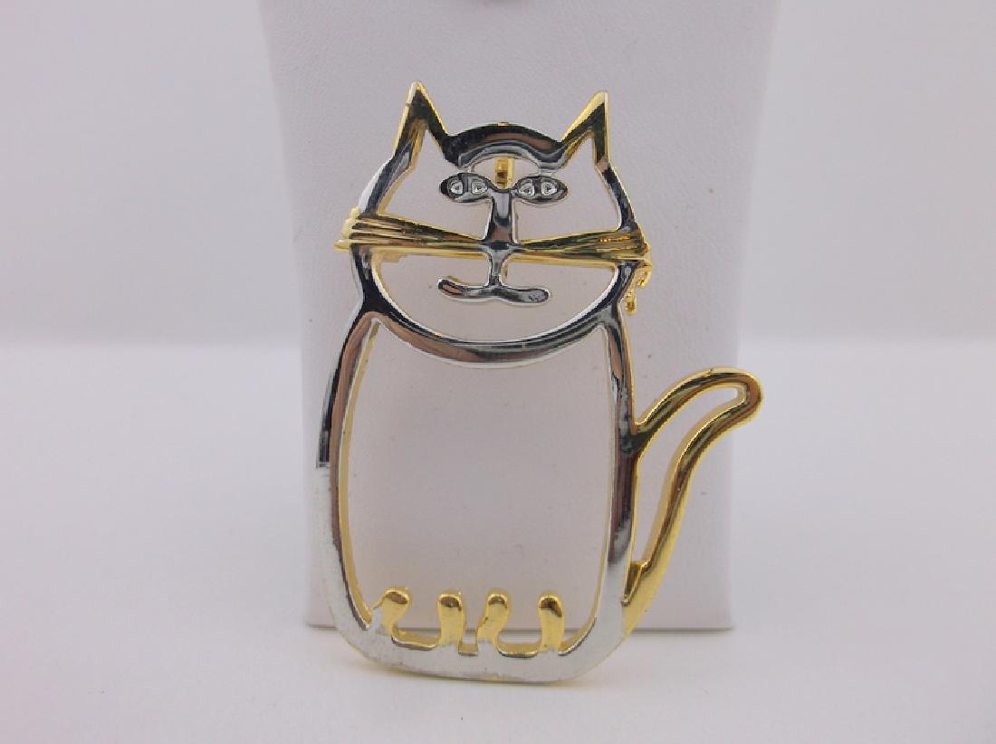 Stunning Kitty Cat Brooch Pendant (1 of 1)
