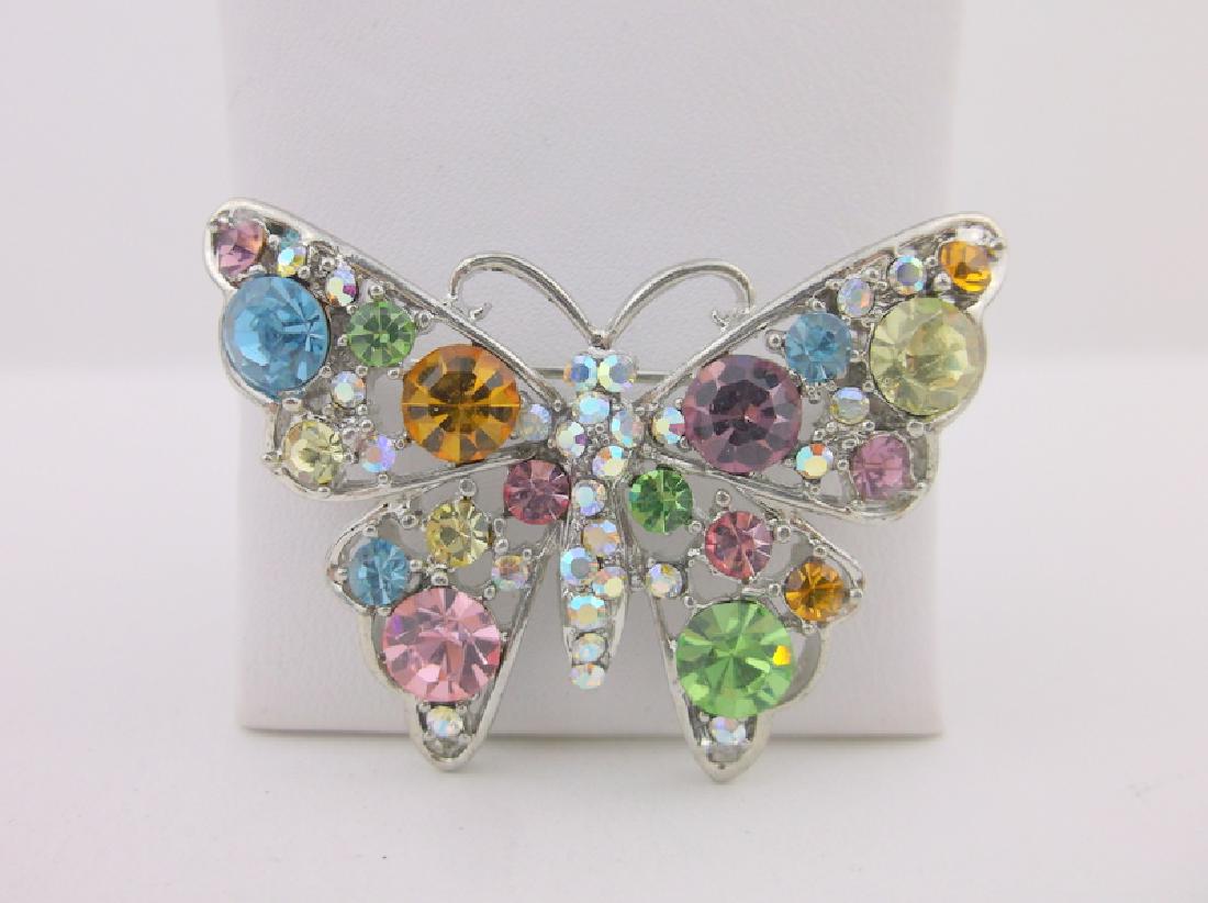 Stunning Rhinestone Butterfly Brooch (1 of 1)