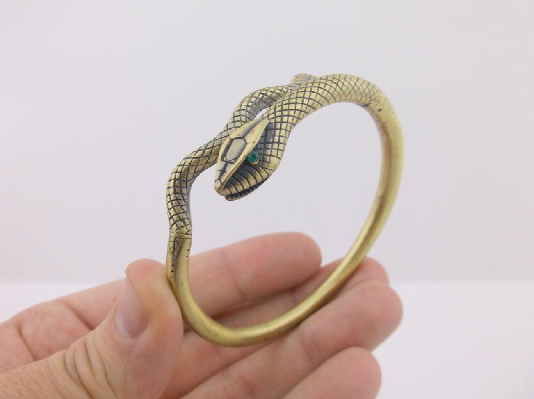 Stunning Rhinestone Eye Snake Bracelet (1 of 2)