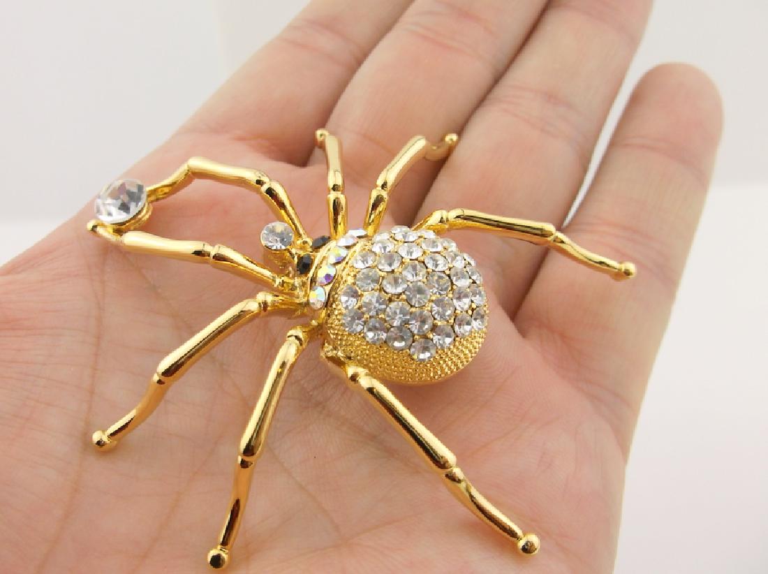 Stunning Large Rhinestone Spider Brooch (1 of 2)
