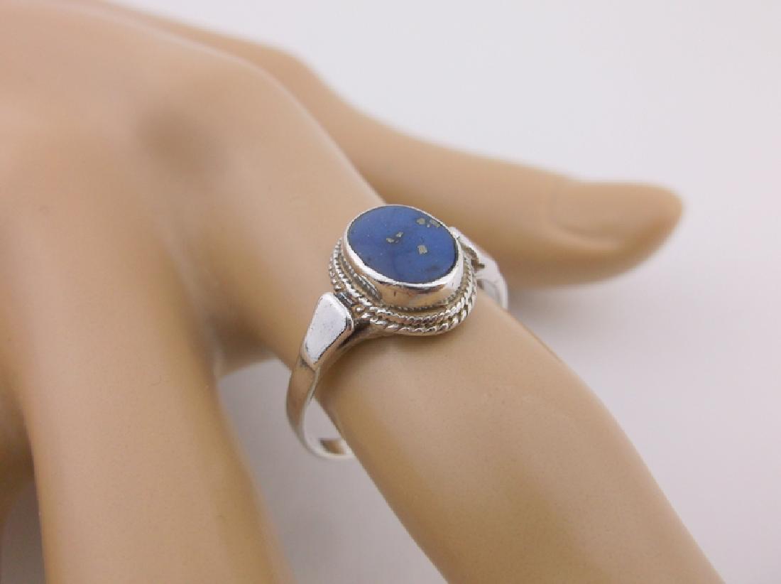 Stunning Vint Sterling Silver Lapis Ring 8.5 (1 of 1)