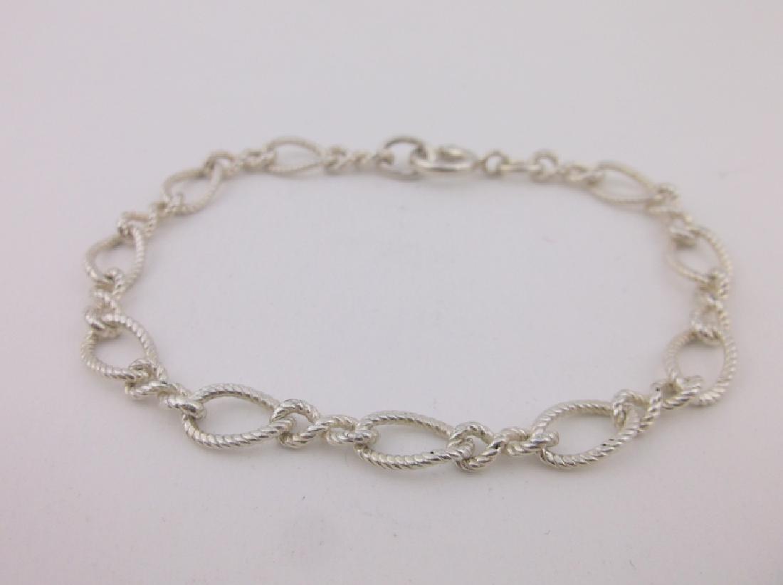 Stunning Antique Atlas Sterling Chain Bracelet: Guaranteed Solid 925 Sterling Silver, in Excellent Condition