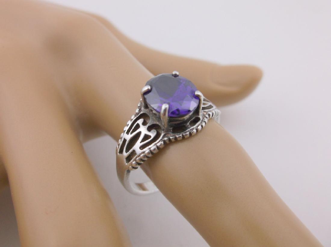 Stunning Sterling Silver Amethyst Ring 9.5 (1 of 1)