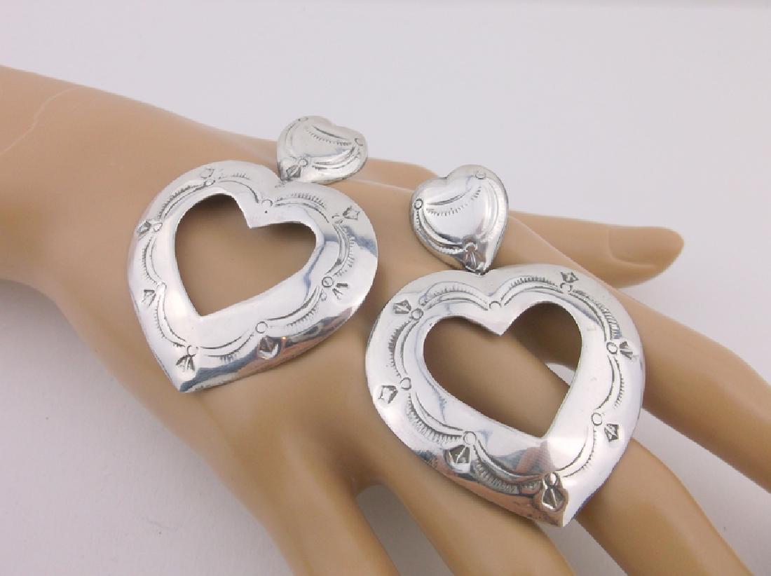 Gorgeous Navajo Sterling Large Stud Earrings (1 of 1)