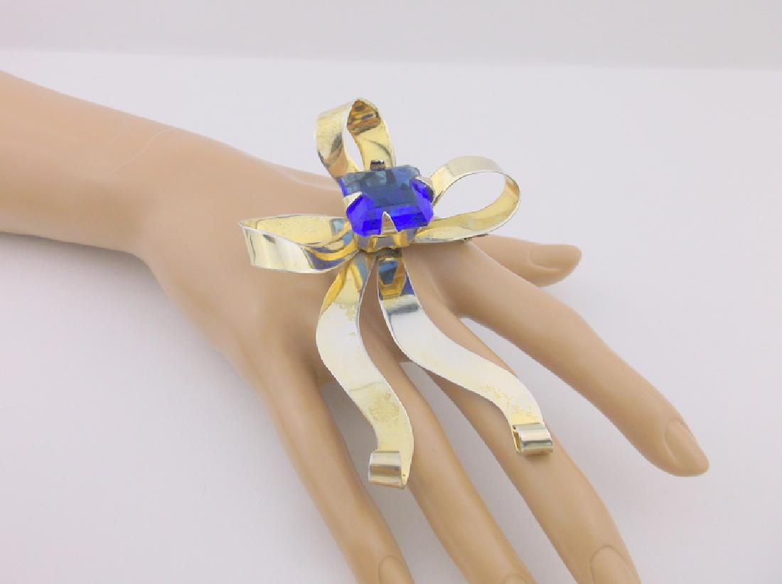 Huge Antique Sterling Silver Bow Brooch Stunning (1 of 4)