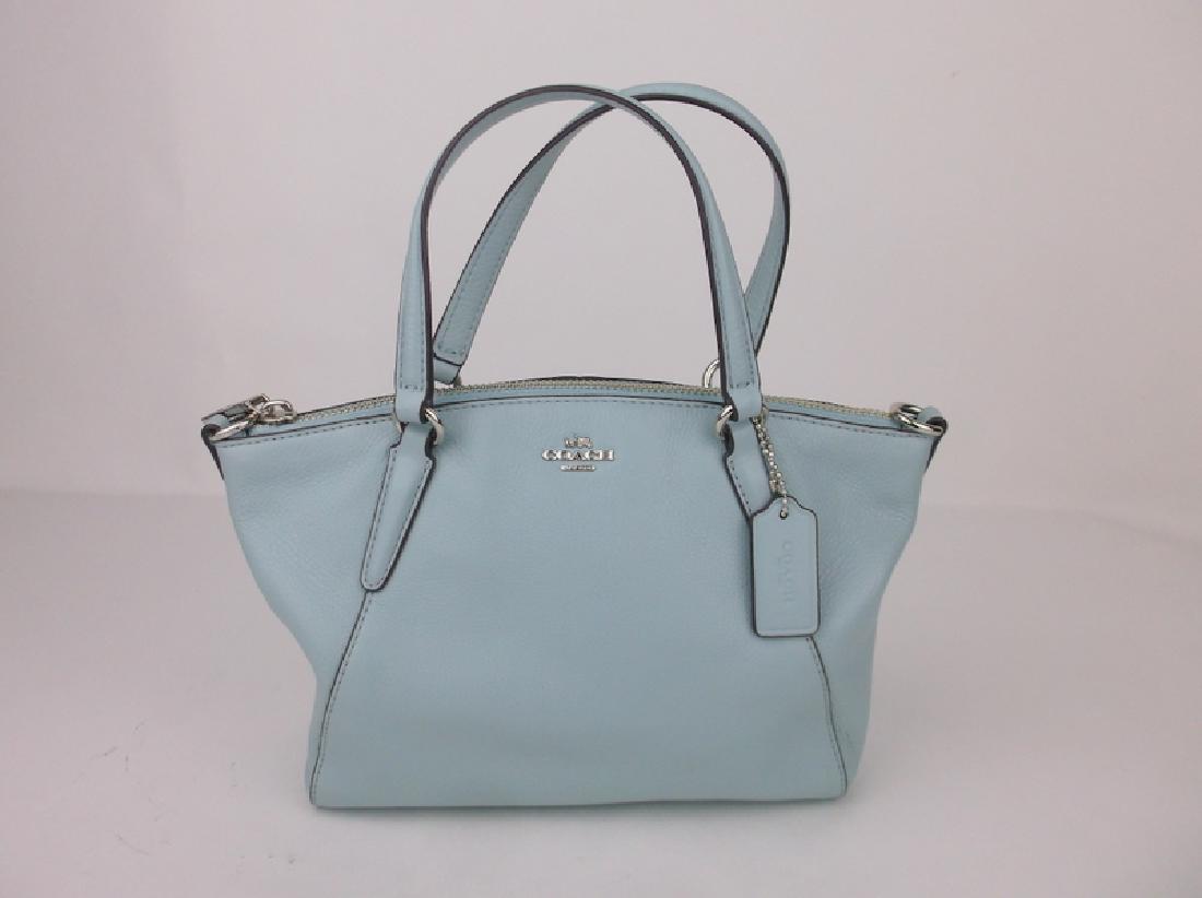Stunning Coach Blue Leather Handbag Purse: excellent condition